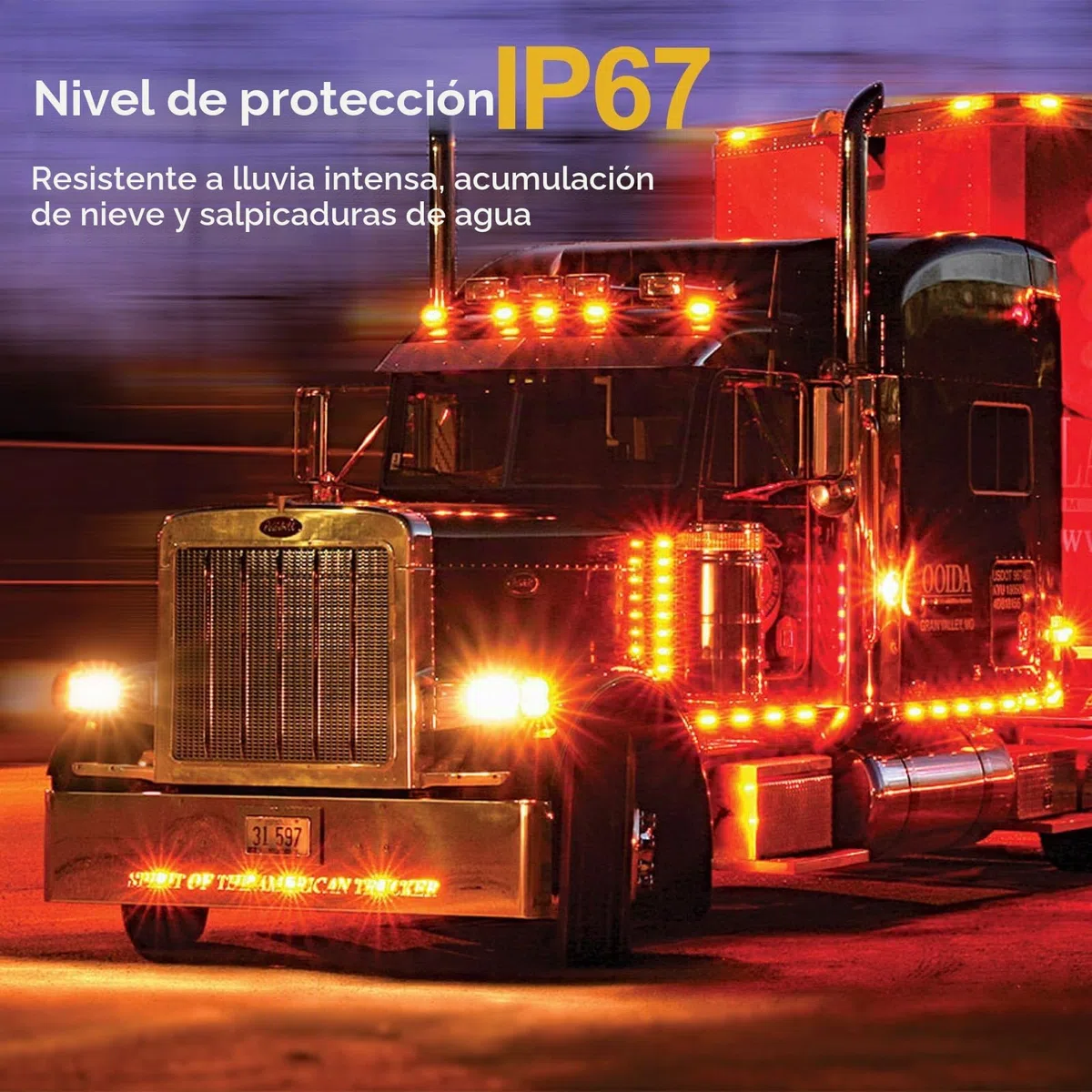 CPROSP Luces de Gálibo LED Ámbar 12V/24V - 6 Piezas | Marcadores Laterales Alto Brillo | para Remolque Furgoneta Caravana Camión | IP67 Impermeables | Instalación Fácil