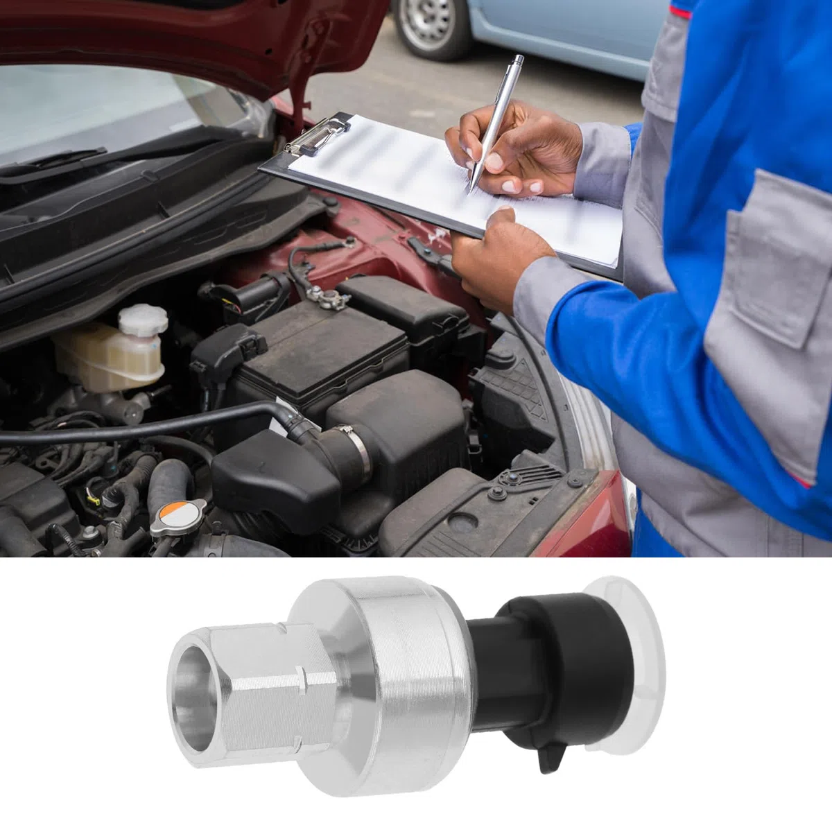 1 Interruptor de Presión del Sensor de Presión de Aire Acondicionado Compatible con Clio Grand Scenic/Laguna/Megane Compatible con Qashqai Sandero Duster 7700417506 7701205751