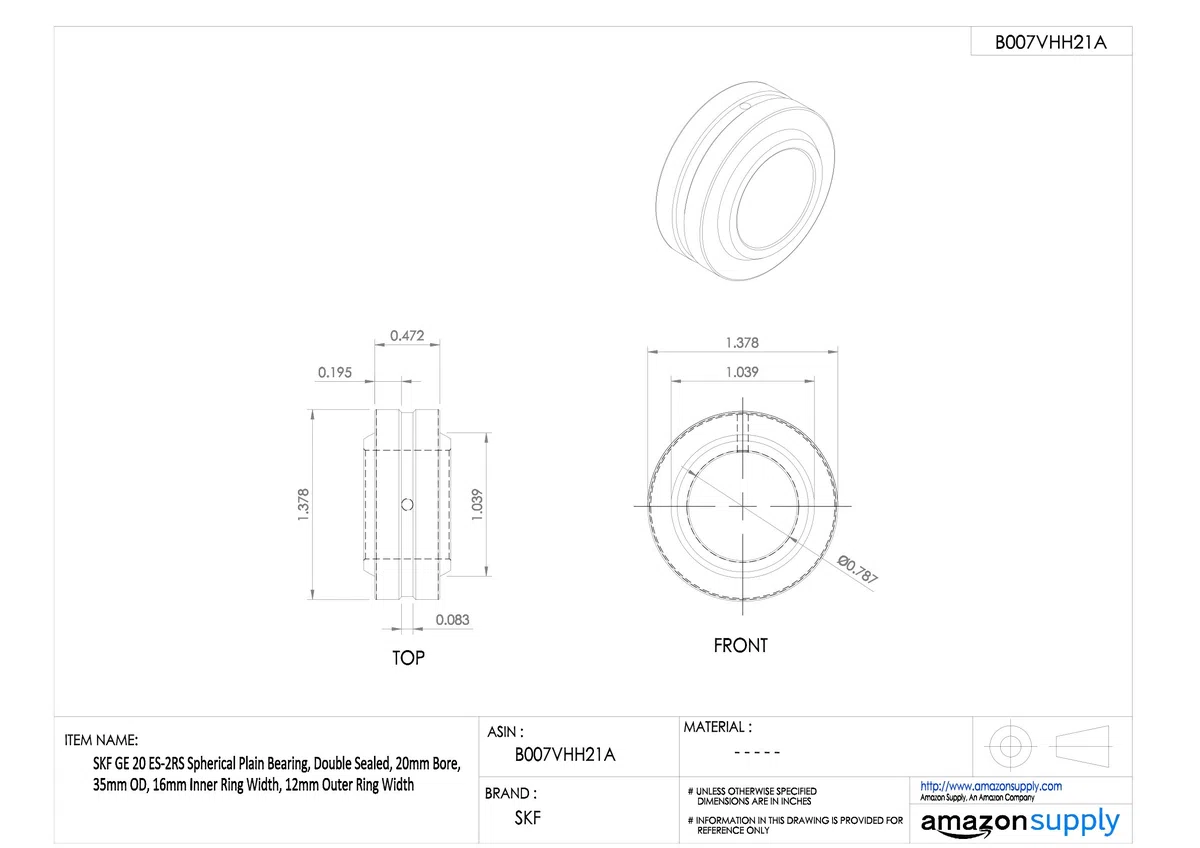 SKF Cojinete 20 35 12/16
