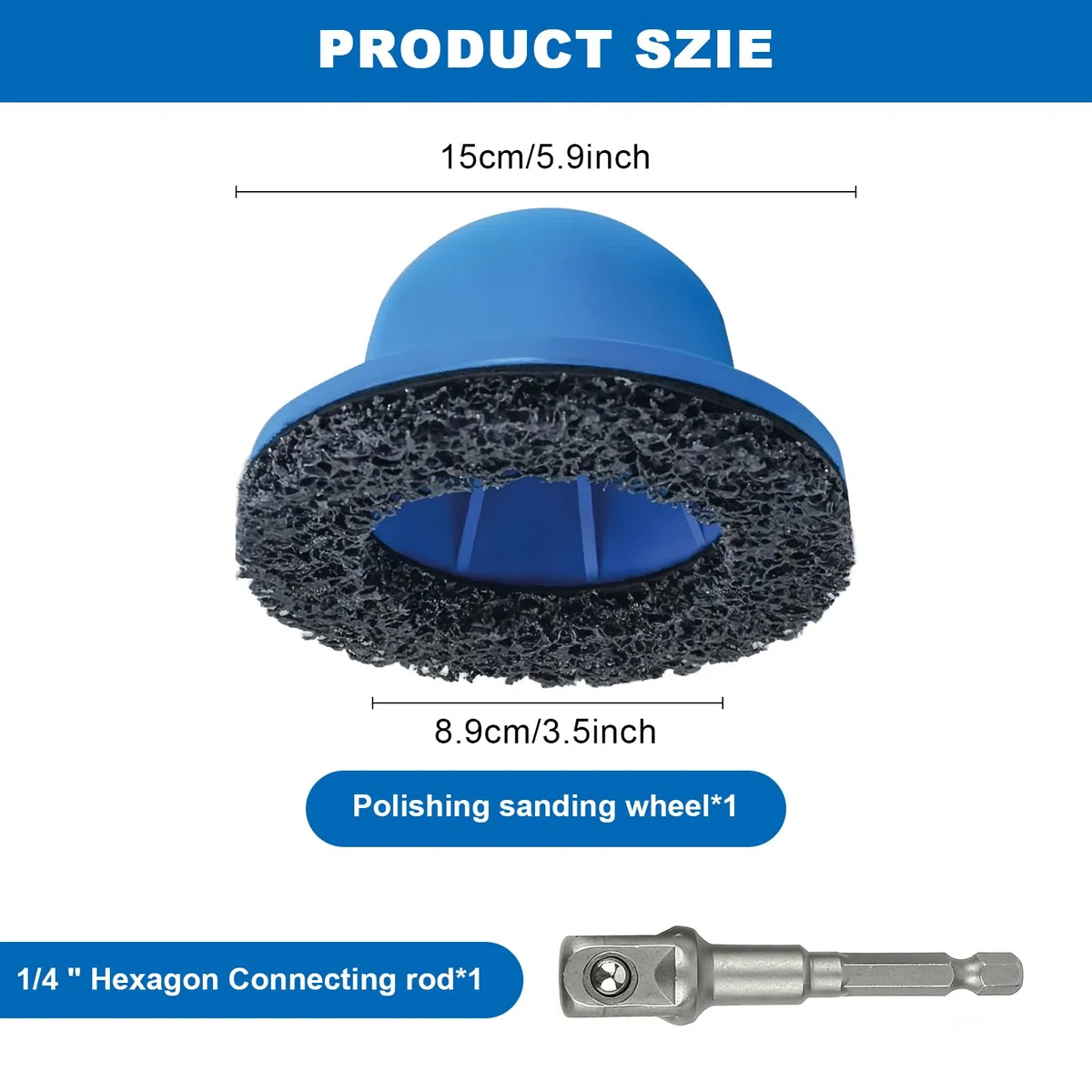 Amoladora de cabeza esférica para enganche de remolque, diámetro interior de 90 mm, diámetro exterior de 150 mm, lijadora de buje con accionamiento de 1/2 pulgadas para cambio de llanta