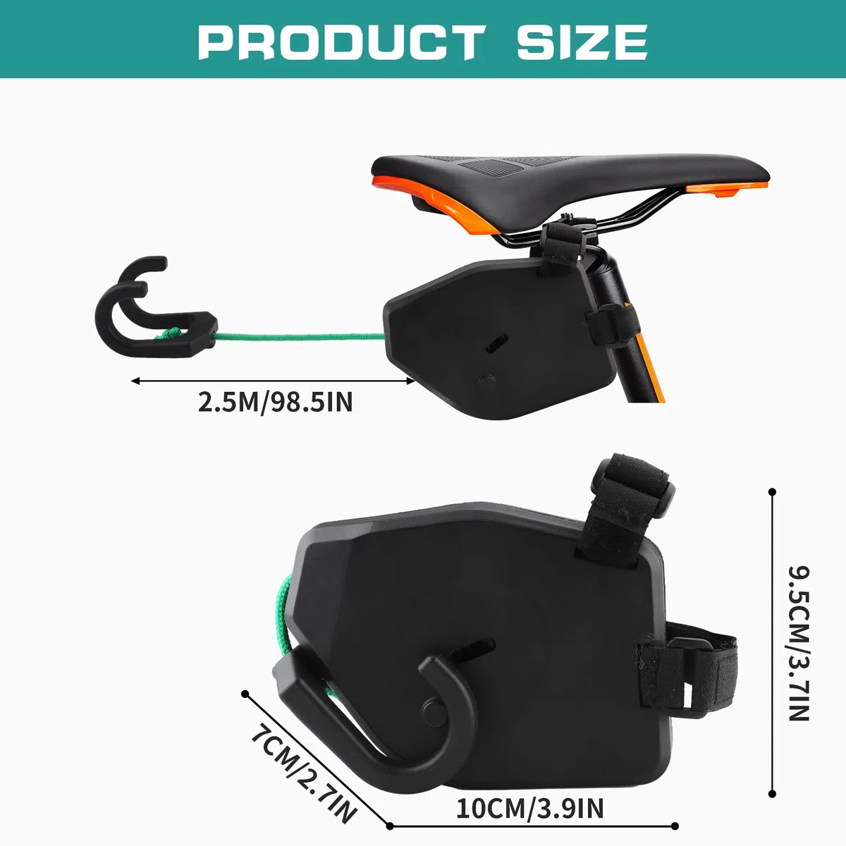 Cuerda de Remolque para Bicicleta Infantil, 2,5 M Retráctil Sistema Remolque Bici Capacidad de Carga de 500 Libras para MTB Niños, Bicicleta de Montaña