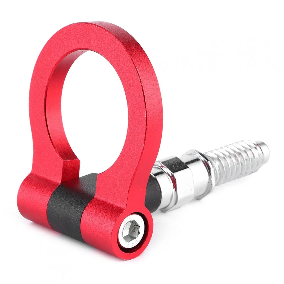 Gancho de Remolque,Fydun Anillo Universal para Remolque de Remolque Auto de aleación de Aluminio, Gancho de Remolque Delantero para Serie E(Rojo)