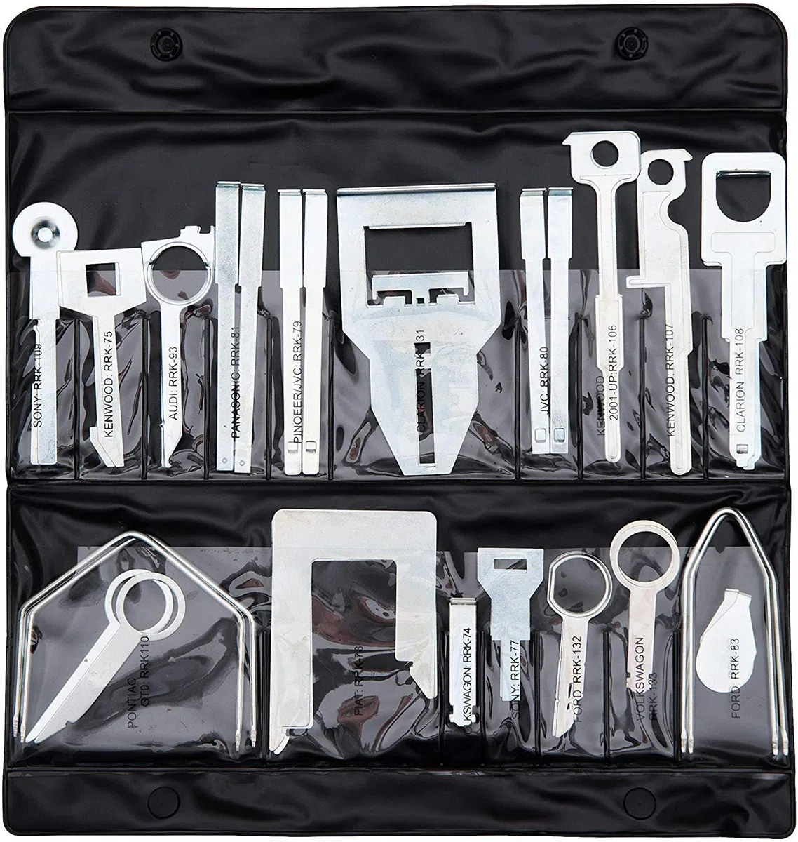 Juego De Llaves De Liberación De Radio para Auto De 38 Piezas Kit De Herramientas De Ajuste De Extracción Estéreo del Panel del Vehículo para Audio Reproductor De CD GPS Paquete De 38