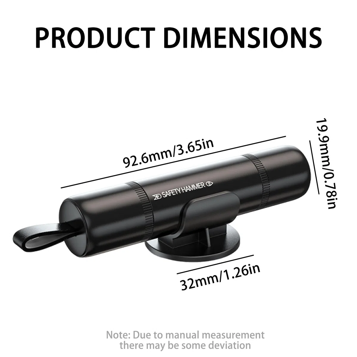 2 Piezas 2 en 1 Rompe Cristales y Cinturones, Martillo de Seguridad del Automóvil, Imprescindible para Romper el Coche de Vidrio, Martillo de Emergencia del Automóvil, Autobús (Negro + Rojo)