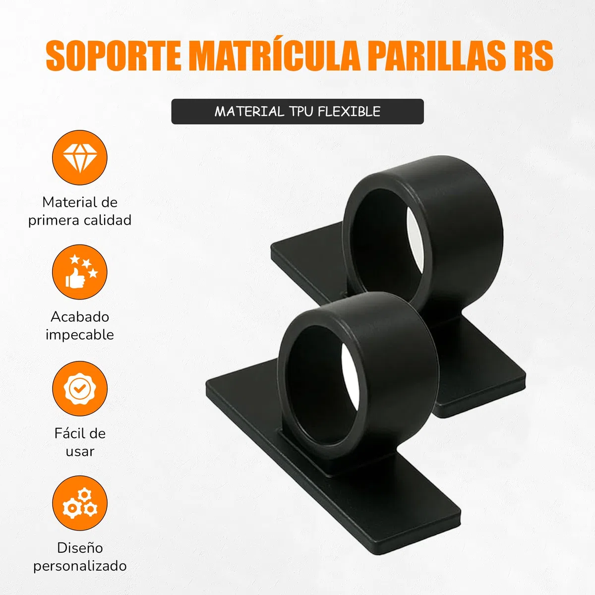 Soporte Matrícula para Parrillas RS/Portamatriculas Invisible Universal para RS RS3 8V 8P,RSQ3 8U,RS4 B5 B7 B8,RS5 B8 B9,RS6 C5 C6 C7,RS7 C7,TTRS 8J 8S,R8 Parrillas hasta Año 2020 2 Uds (24-30 mm)