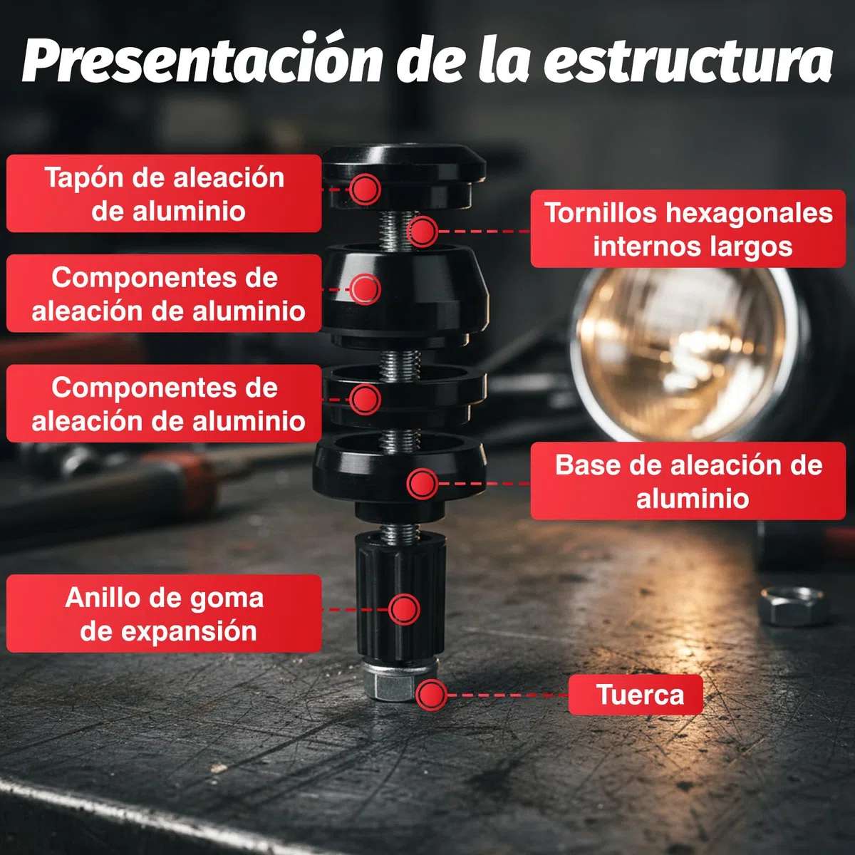 Baceyong Tapón deslizante para manillar de motocicleta