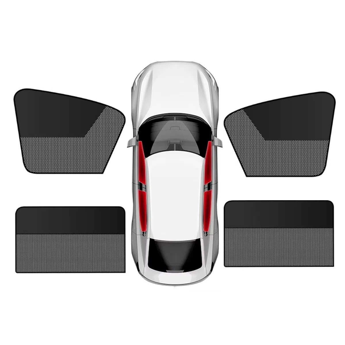 Solo Compatible con Mercedes GLC Coupe 220d 2023 Set de 4 Parasoles Magnéticos para Ventanas Laterales de Coche, Protección UV y Privacidad, Cortinilla Solar, Instalación Rápida