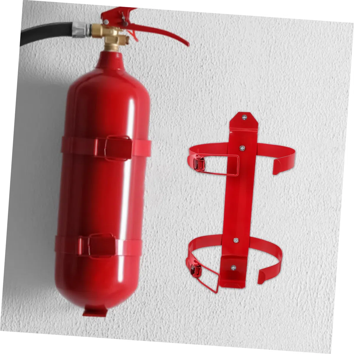 Holibanna Soporte De Pared Ajustable Para Extintor De Incendios 2 Kg Montaje Universal Para Vehículos Barcos Y Hogares Diseño Compacto Y Fácil De Instalar
