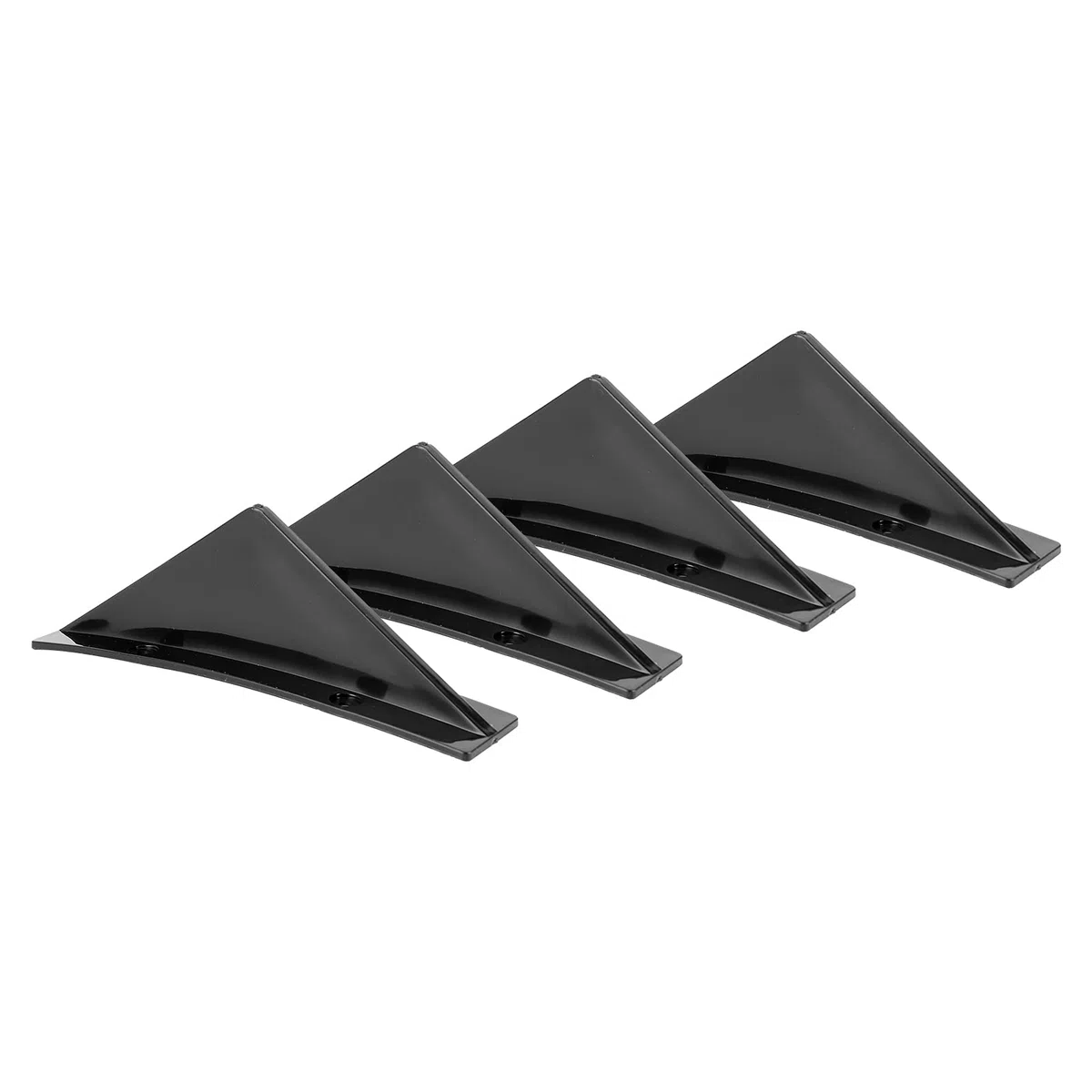 Difusor de Parachoques Trasero, alerón de Aleta de tiburón, Divisor de 4 alas, Negro Brillante con Tornillos de Montaje, Universal