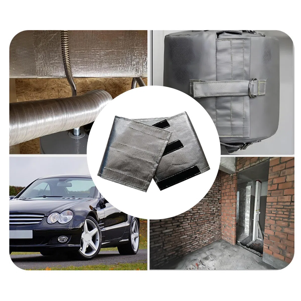 Escudo térmico de arranque – Aluminio 7 x 24 pulgadas, lámina de fibra de vidrio, manta autoadhesiva, película de barrera para altas temperaturas, protección térmica compartimento motor | Tamaño