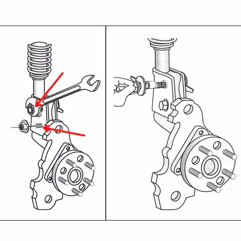 Perno de Leva, 4pcs 14 mm Vehículos Acero Alineación de Cuatro Ruedas Kit de Camber Ajustable Perno de Leva