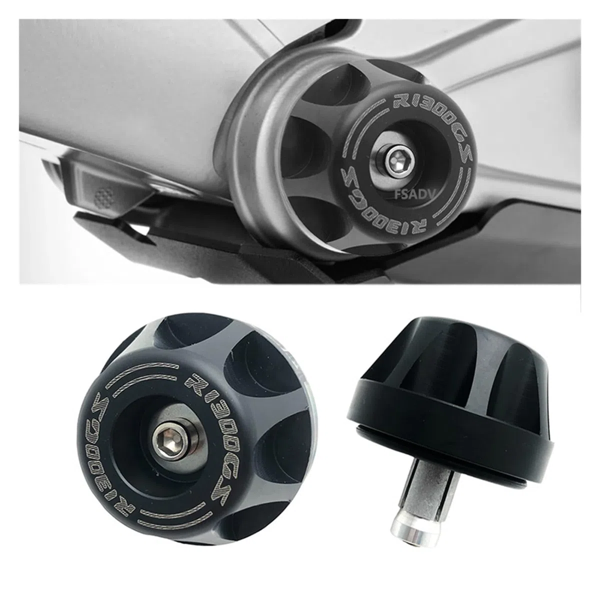 R1300GS Protector deslizante de choque Cardan for carcasa de transmisión final de motocicleta compatible con R 1300 GS R1300 GS R 1300GS 2023 2024 Anodizado, no fácil de desvanecerse y oxidar