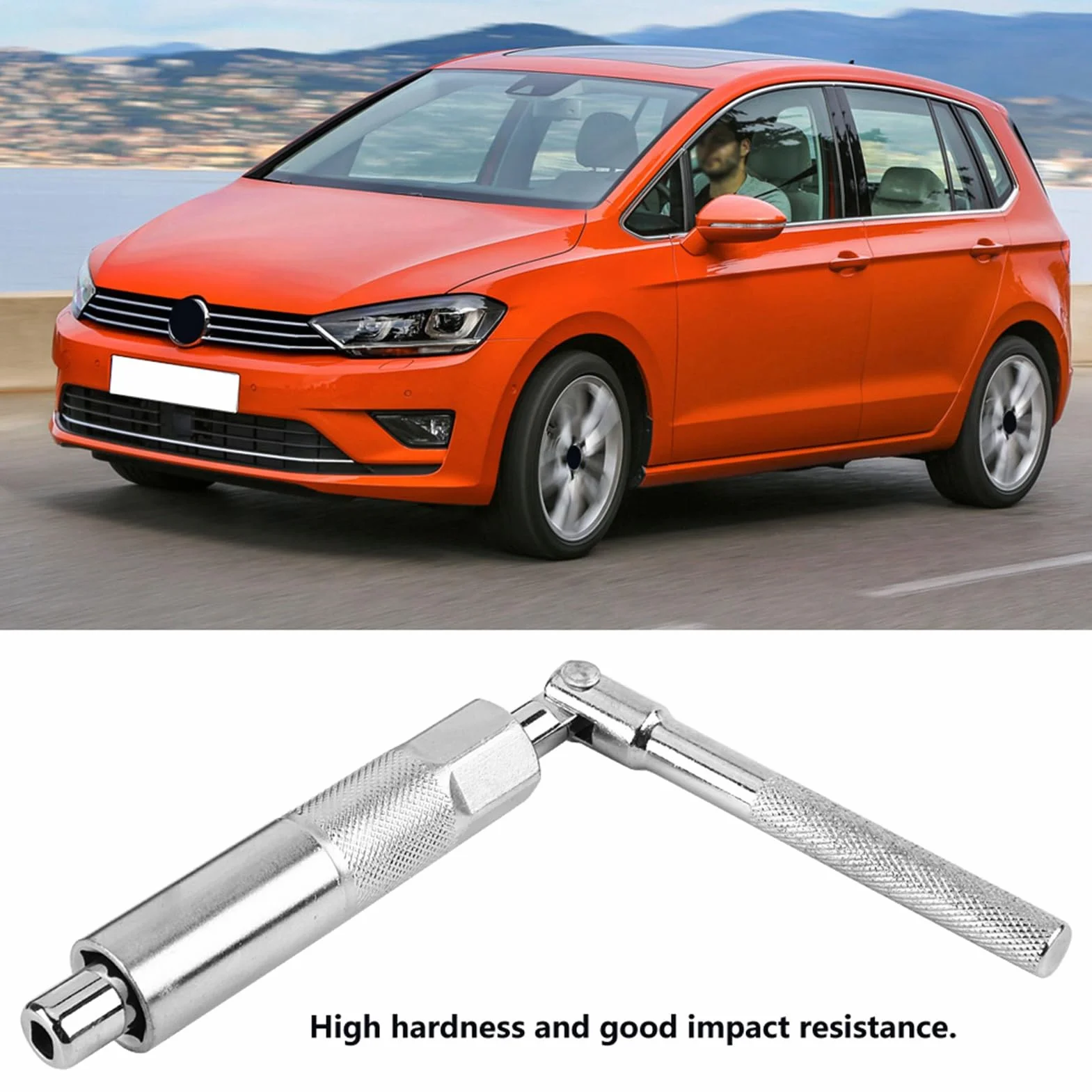 aqxreight Juego de Herramientas de Extracción de Amortiguador Trasero de Coche, Llave de Tubo Hexagonal para Reducción de Velocidad