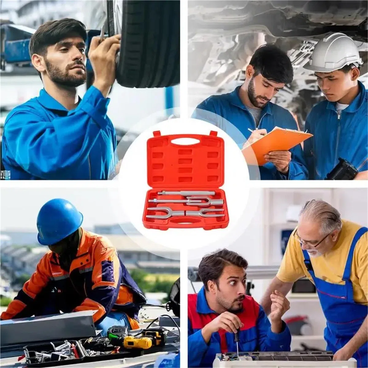 bolas para dirección de coche Herramienta de extracción rótula, 5 unidades, juego herramientas horquilla encurtido, kit separador tipo, herramienta mantenimiento automotriz Conjunto de rótula