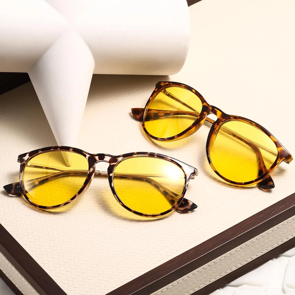 Gafas de visión nocturna para conducir, lentes polarizadas de visión nocturna para mujeres y hombres, lentes amarillas antirreflejos, lentes nocturnas