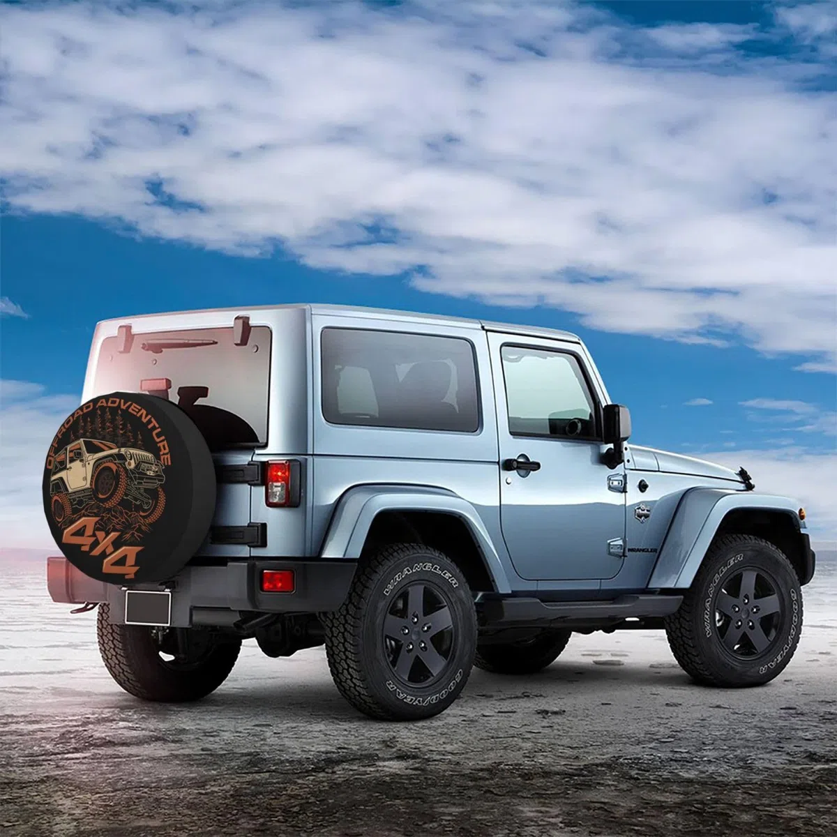 Cubierta de rueda de repuesto para coche, impresión 4x4 para aventuras todoterreno, cubiertas impermeables y a prueba de polvo, para SUV, RV, bolsa de neumático de remolque de 16 pulgadas (40.64 cm)