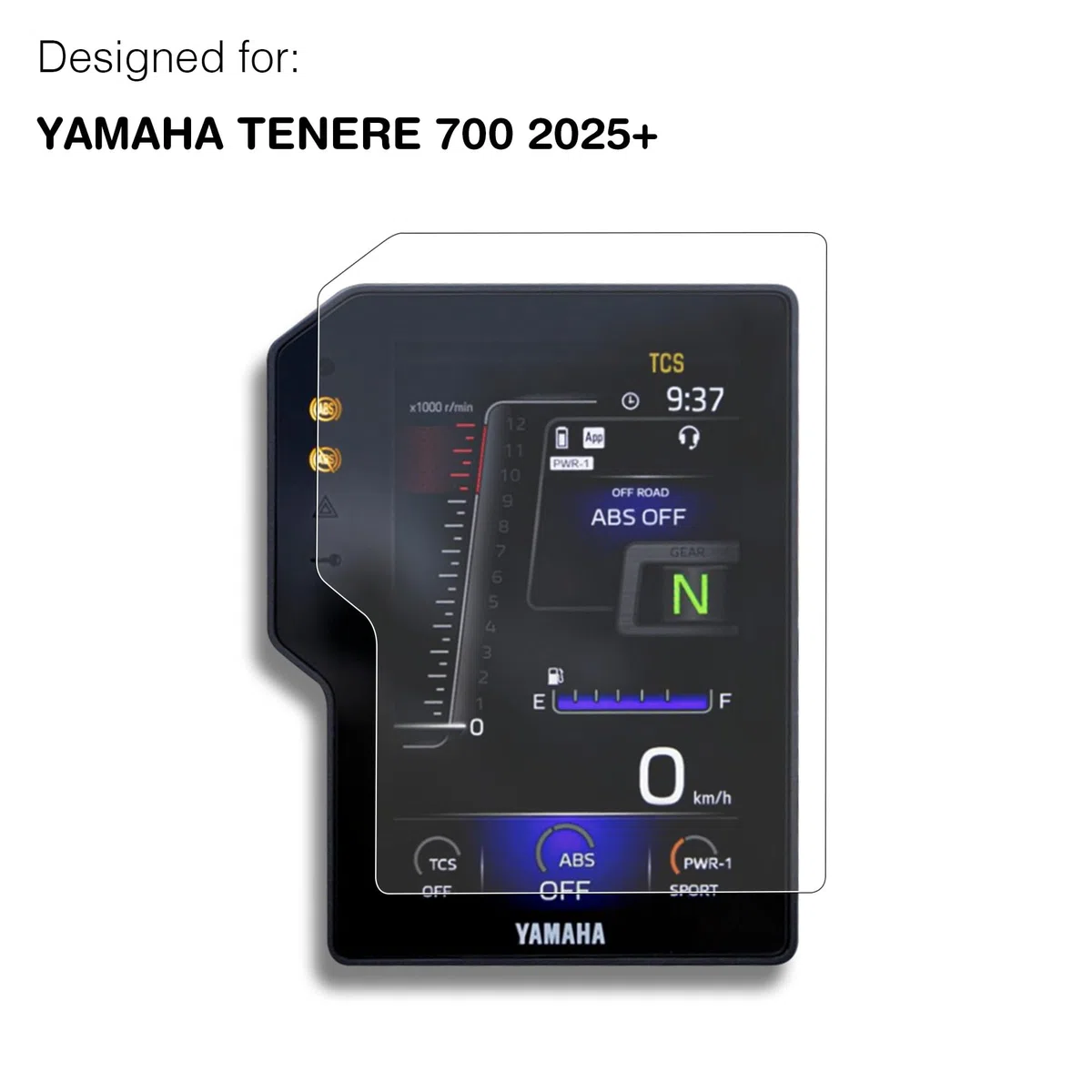 Protector vidrio templado para Yamaha TENERE 700 (2025+), 6.3" | 9H antirrayas, mate