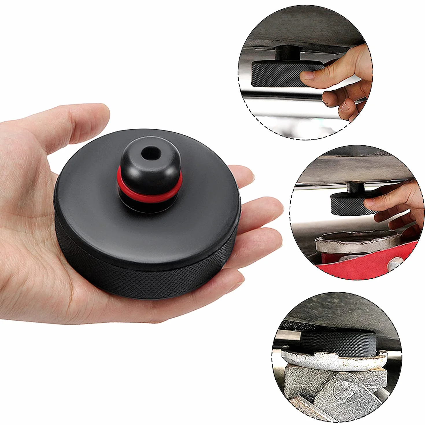 YIXISI 4 Piezas Almohadilla de Goma para Gato de Coche Compatible Con Tesla Model 3/Y/X/S, Jack Pads Con Bolsa de Almacenamiento, Bloque Protector