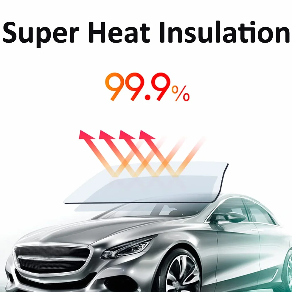 ETOPARS 50cmx3m 15% VLT Película de Tinte de Ventana de Coche Protector Solar para Ventana Coche Lámina Autoadhesiva Vinilos para Ventanas Negro