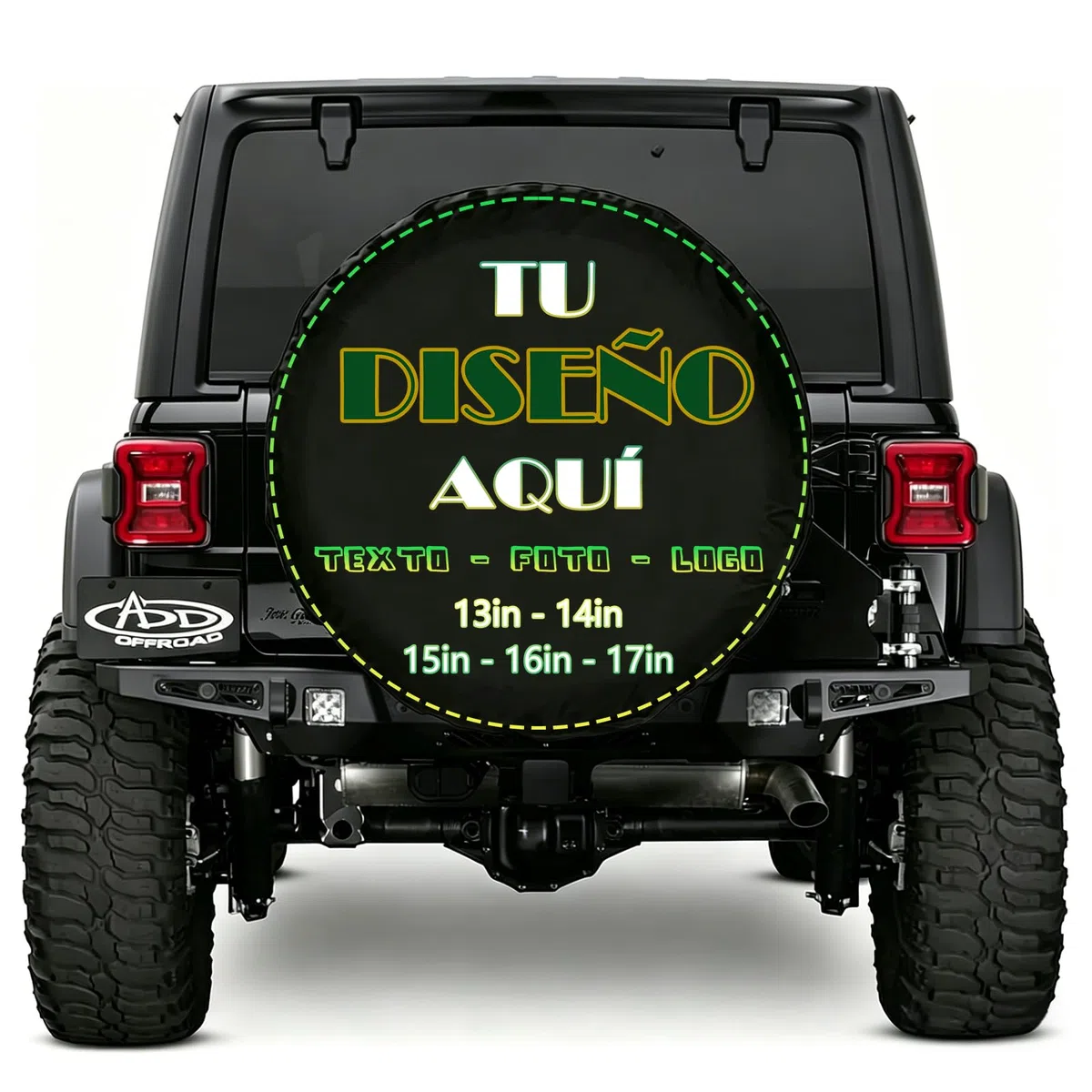 Funda Rueda Repuesto Personalizados agregue su Foto/Logo/Texto Funda de Rueda 4x4 Personalizada de Repuesto Impermeables, a Prueba de Polvo para remolques campistas,RV,SUV