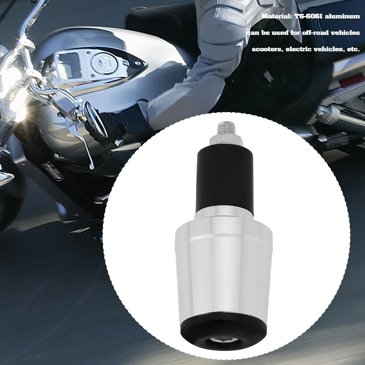 1 Par Tapones Manillar Motocicleta 7/8 Pulgadas Y 22 Mm Tapones Manillar Motocicleta Tapones Manillar Motocicleta Tapones Manillar Motocicleta Motos Cross Y Scooters (Plateados)
