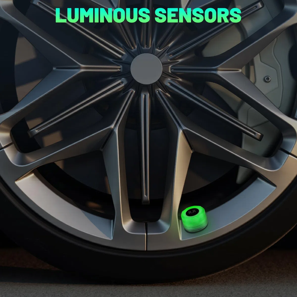 TPMS Sistema de control de presión de neumáticos 6 Bar, monitor de presión de neumáticos solar con sistema de alarma con 4 sensores iluminados para camiones y autocaravanas