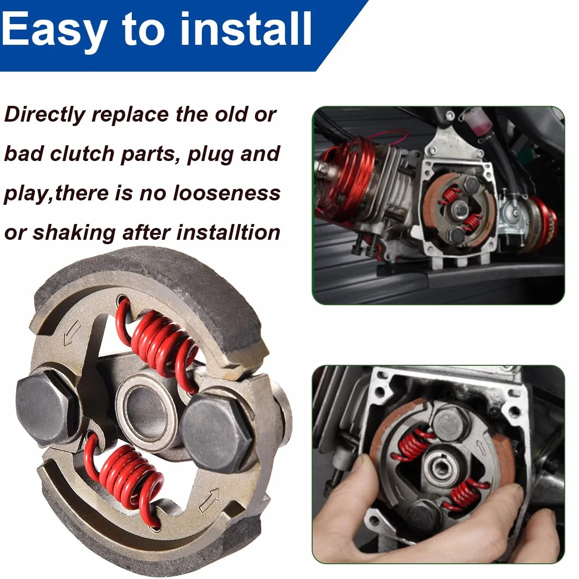 ZAMDOE Recambio de Embrague de muelles para Pocket Bike 2 para 43 CC 47 CC y 49 CC de 2 Tiempos Motores minimotos quads Motos Todoterreno Motos de Cross Scooters y Accesorios de Embrague para Motos
