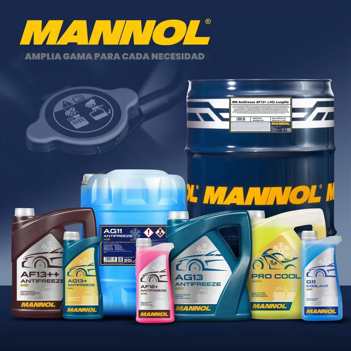 MANNOL MN4012-5 Anticongelante 5L Rojo