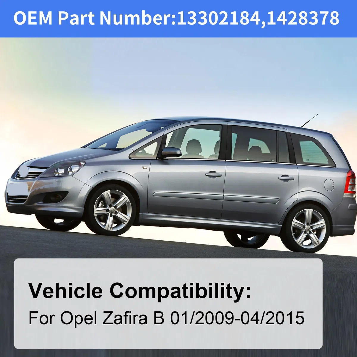 Mingke Cristal Espejo Retrovisor Derecho para Opel Zafira B 2009-2014 Retrovisor Exterior Calefactable Ajustable