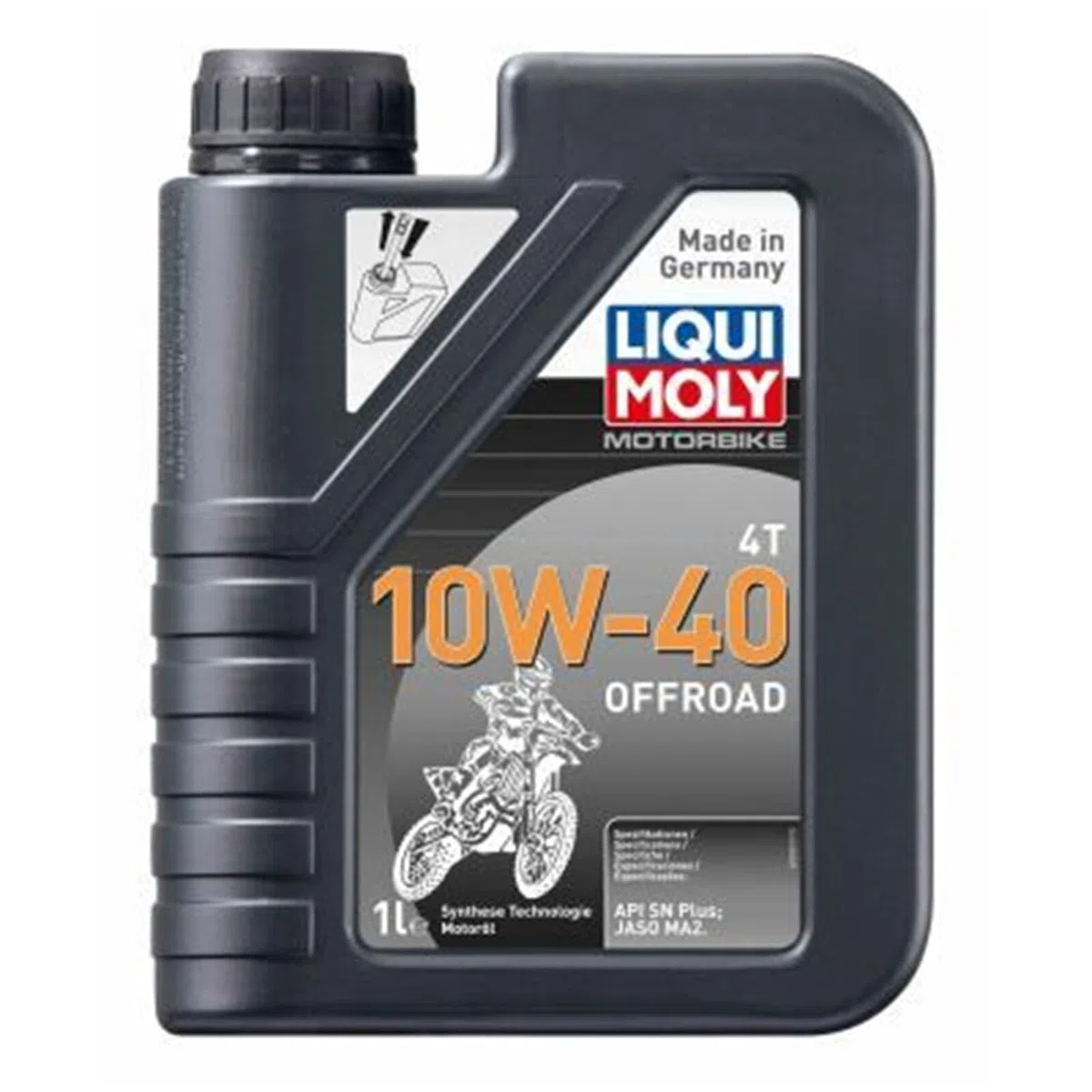 Liqui Moly Motorbike 4T 10W-40 Offroad, 1 L, Aceite de 4 Tiempos de Motocicleta, SKU 3055