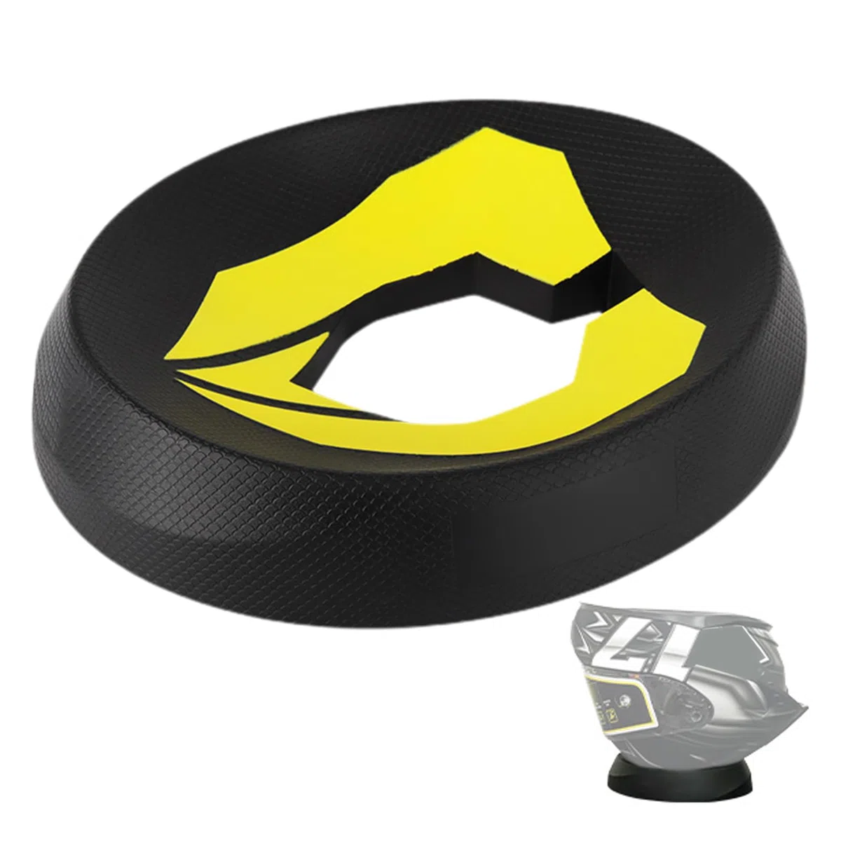 Anillo de soporte para casco de moto, pantalla y base de limpieza, soporte de mantenimiento antideslizante, almohadilla de protección compacta para motocicleta, moto de nieve, ATV, motocross o banco