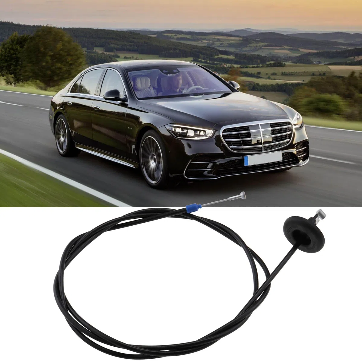 Cable de capó y cable de liberación del motor de tracción 6397500359 A6397500359 compatible con Mercedes Benz Vito/Viano W639 2003-2014
