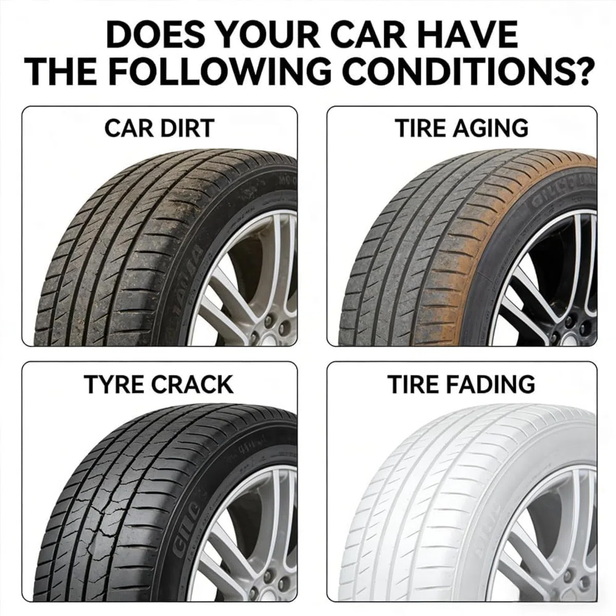 New 2026 Car Tire Ceramic - Wheel Cleaning Refurbish Wax, Tyre Nourish Cream, Tires & Plastic Trim Renewal Paste - Restores Shine, For Car Trucks Motorcycles Tire (1)