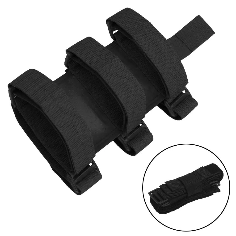 Correa de montaje para extintor de coche, ajustable, soporte de extintor, para Jeep Wrangler TJ JK JL 97-18 (negro)
