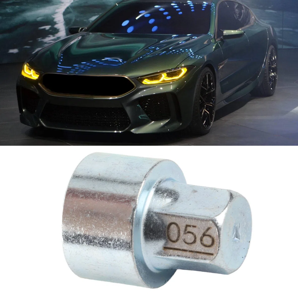 Fydun Juego de Llaves de Tuercas Antirrobo, Neumático Rueda Bloqueo Antirrobo Tornillo Orejeta Tuerca Perno Piezas de Automóvil para 1 3 5 6 7 Serie X1 X2 X3 X4 X5 X6 Z4(056)