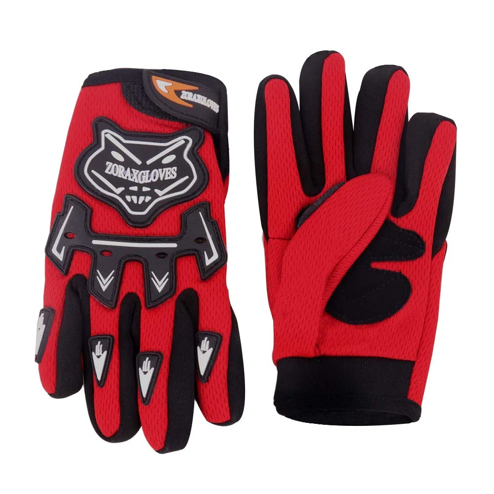 Zorax Rojo (S - 5 cm) Guantes de Motocross MX para niños Guantes de Moto para niños Dirt Bike Quad Moto
