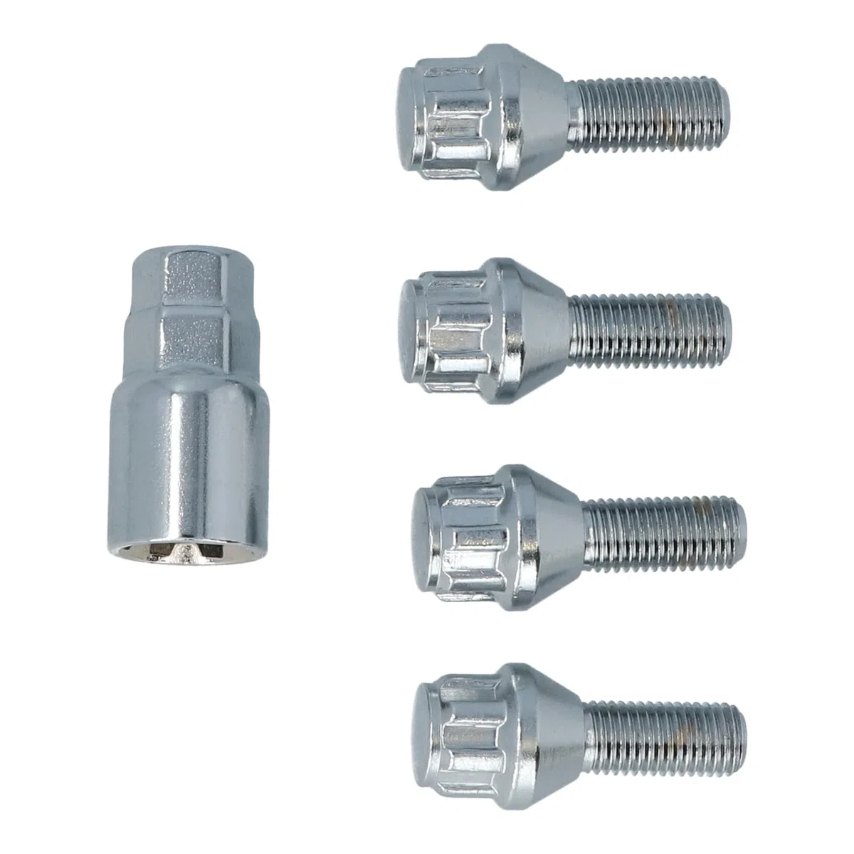 Carpoint 0520502 - Tornillos antirrobo M12x1,5x26 mm cónicos