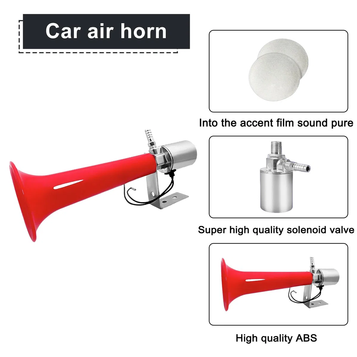 Cuerno de silbato turco, 12 V/24 V, bocina neumática, bocina de camión, caravana, silbato de presión para coches, camiones, suv motos