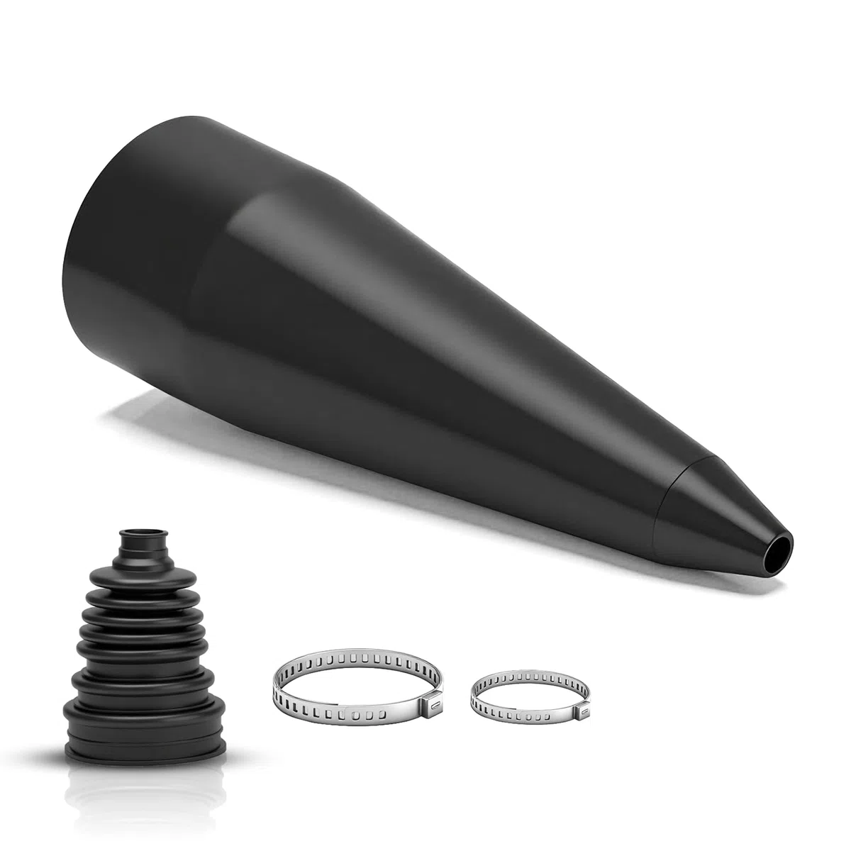 Yuragim Fuelle de eje de accionamiento universal, juego de fuelles de repuesto para manguitos de eje, manguito elástico de eje de accionamiento con abrazaderas de metal y cono de montaje