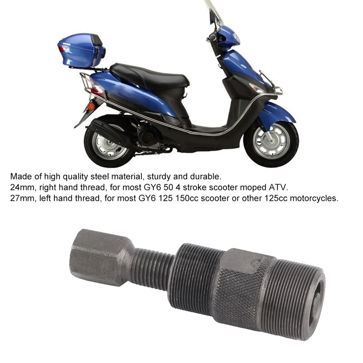 Aramox Extractor De Volante Magnético 27mm y 24mm para Scooter GY6 50 125 Y Herramienta De Reparación Resistente Y Duradera Compatible con Moto Scooter Y Cuadriciclos