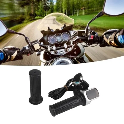 Mango del acelerador de medio del acelerador eléctrico de 36 V con bloqueo de llave con indicador de encendido LED para bicicletas eléctricas