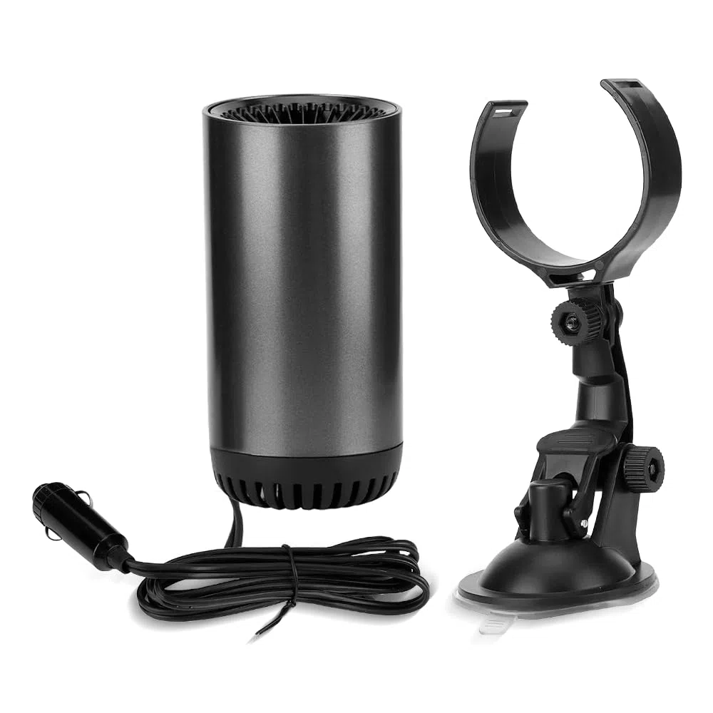 Calefactor para Coche Portátil, 12V 150W Calentador de Coche Ventilador de Calefacción y Refrigeración 2 en 1 Descongelador de Niebla de Parabrisas Enchufe de Mechero