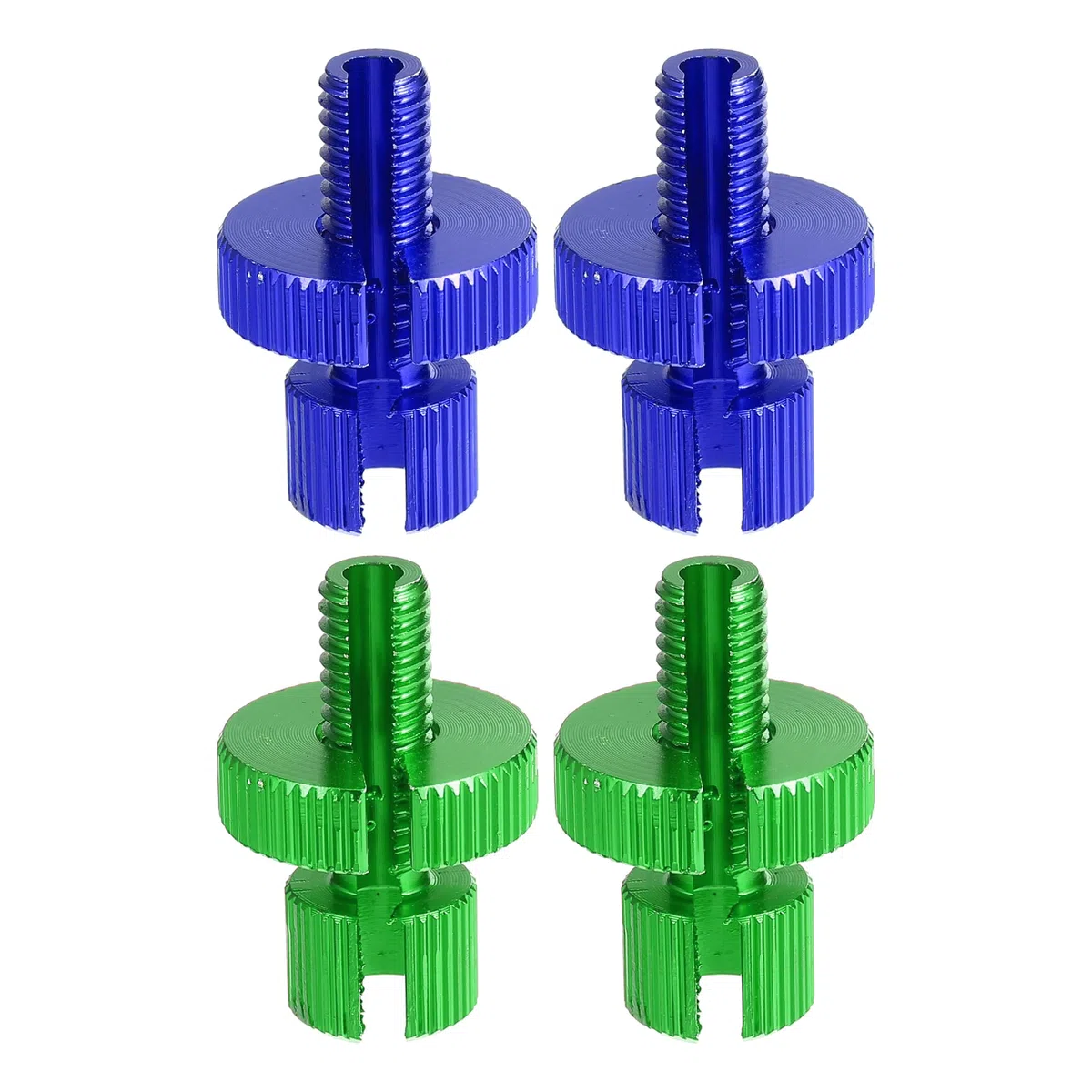 X AUTOHAUX 4uds M8 Freno Embrague Cable Línea Ajustador Tornillo Azul Verde