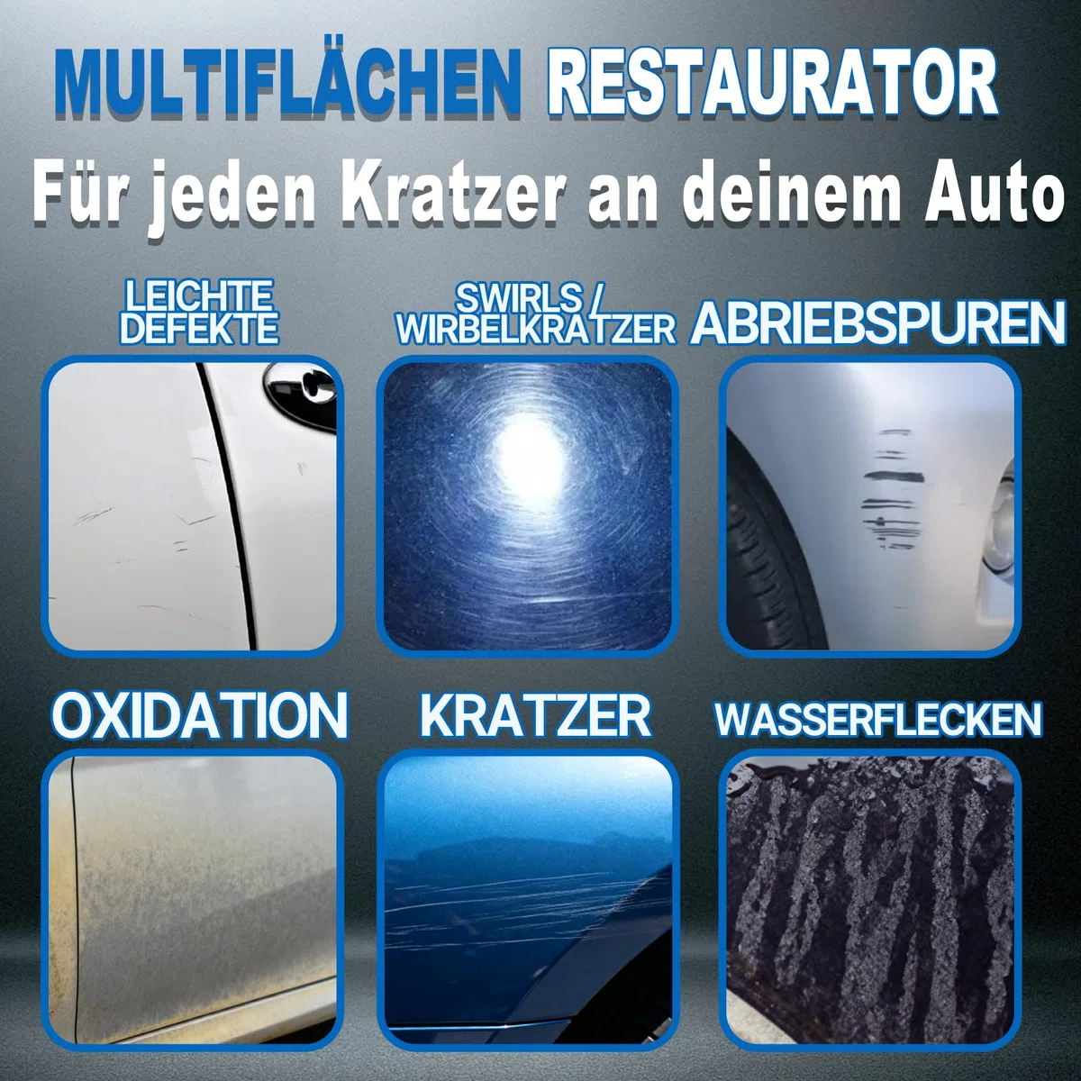 Reparador de arañazos,Pulimento Coche Arañazos,Aporta Brillo y Protección,Restos de Pintura y Manchas Persistentes,Fácil Aplicación,50g