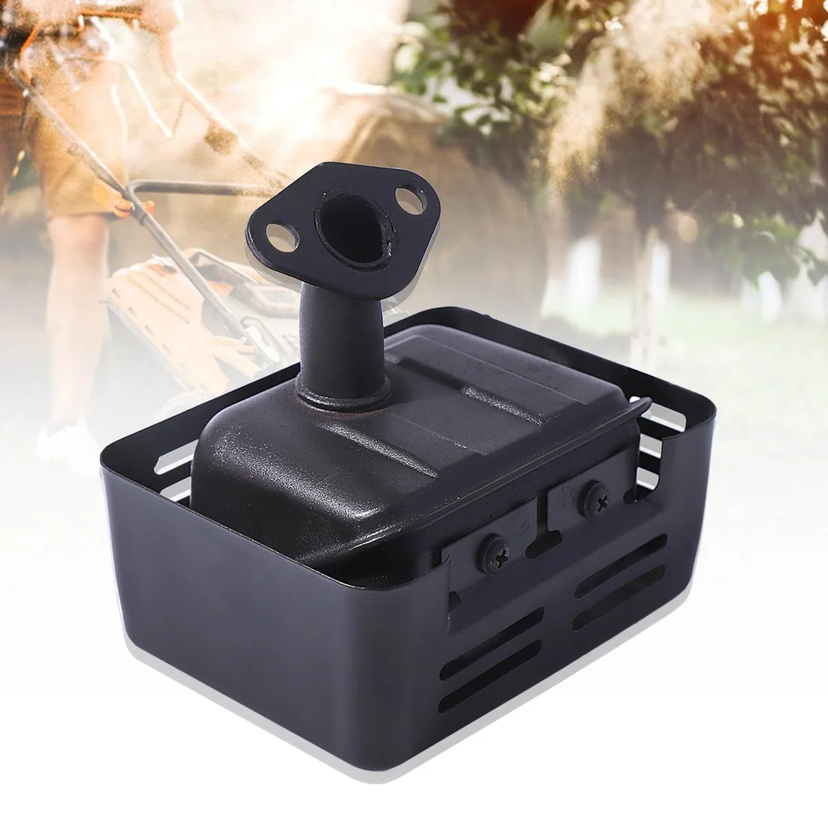 Juego de escape silenciador para Honda GX120 GX160 GX200 168F 4HP 5.5 HP 6.5HP Motor,Silenciador con bujía de arranque Tapa de bujía dividida Filtro de aire