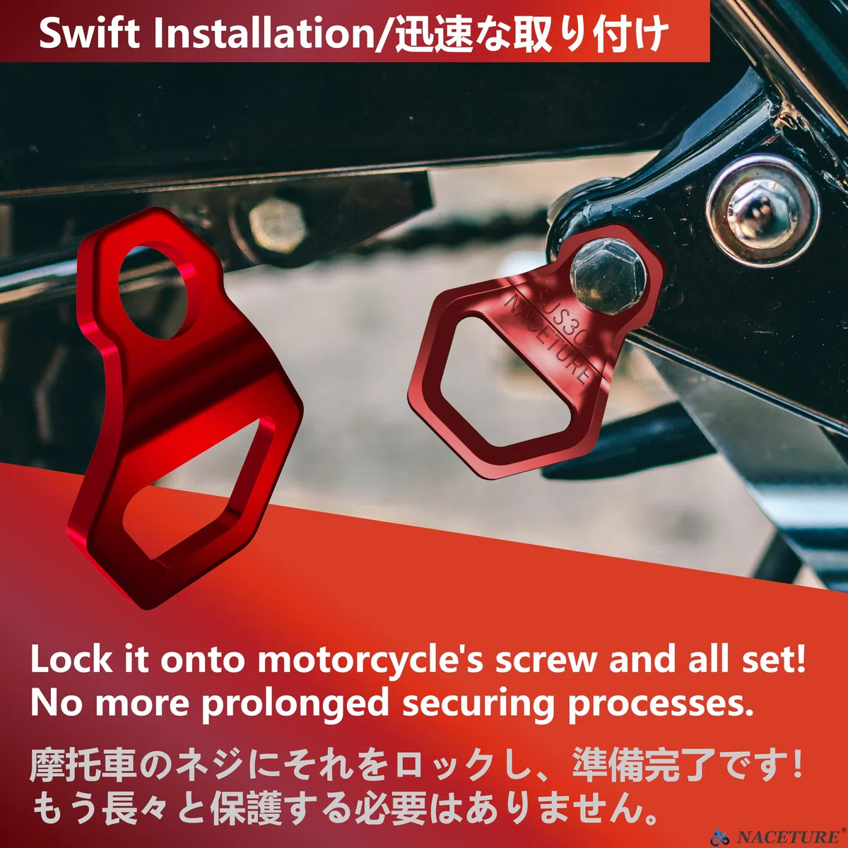 NACETURE Gancho de anclaje de amarre para motocicleta, de acero inoxidable resistente, paquete de 10 – Anillos de correa de amarre para motocicleta, accesorios para camión, cámper, remolque, camioneta