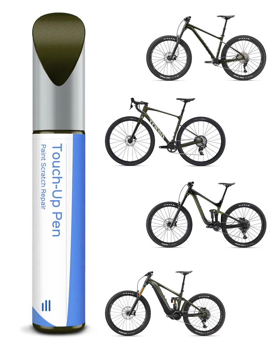 Pintura para retoques Phantom Green Gloss - Pintura de reparación para bicicletas Giant, use lápiz de pintura para metal y plástico - Pintura de bicicleta de alta cobertura