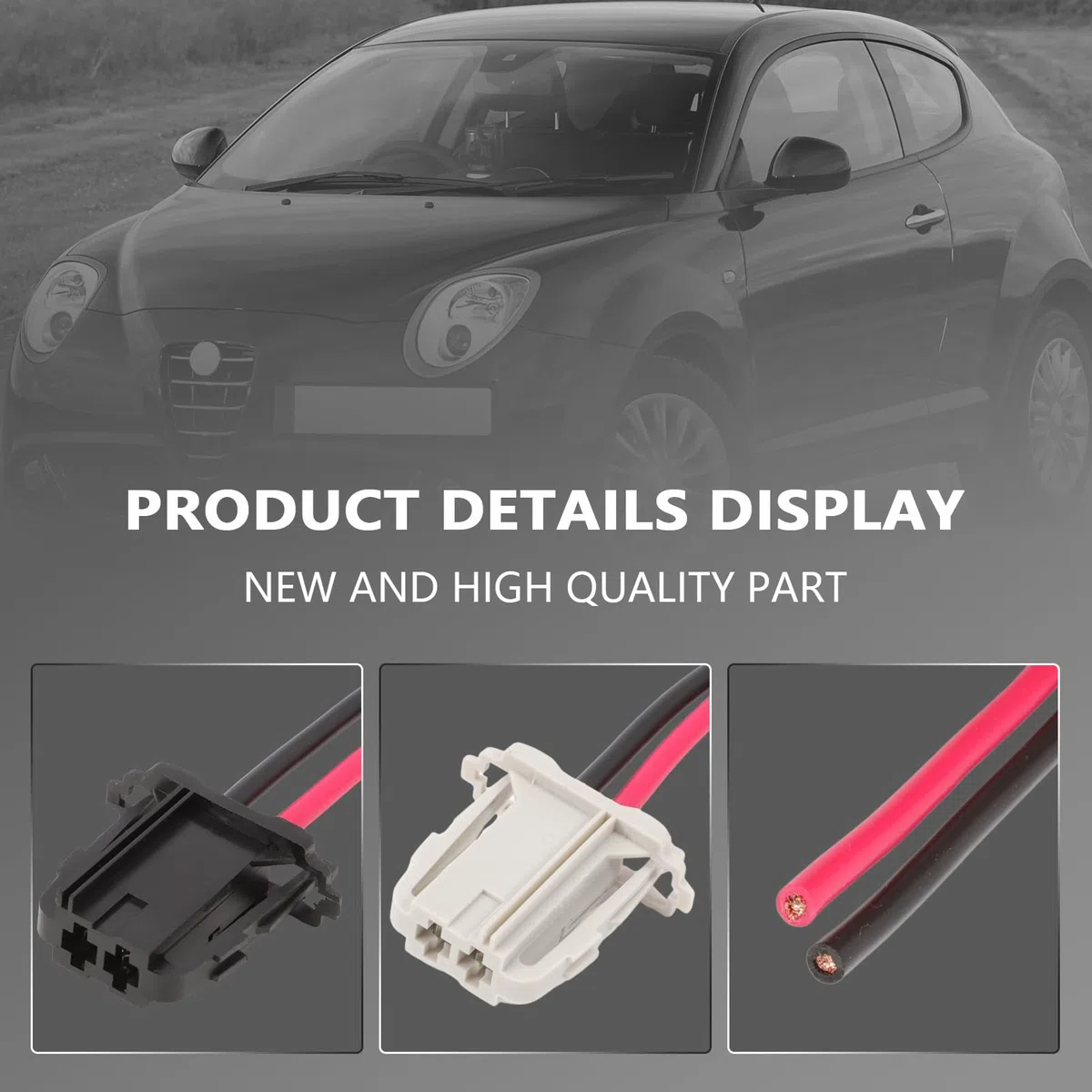 2x Conectores de enchufe para Mito Berlingo C4 Picasso Jumpy Doblo Grande Punto Linea 500 Panda 2 Corsa D Partner 2 Expert 6441.CE (Durchmesser 2,5mm, Außenhaut 3,8mm)