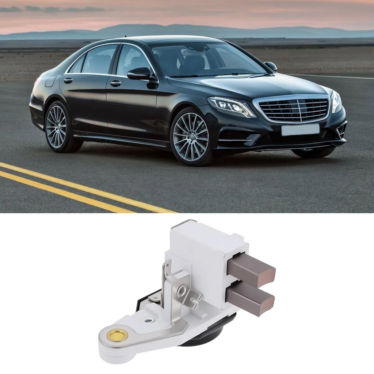 EMSea 2 piezas de repuesto para regulador de alternador 1197311090 compatible con Audi compatible con Opel