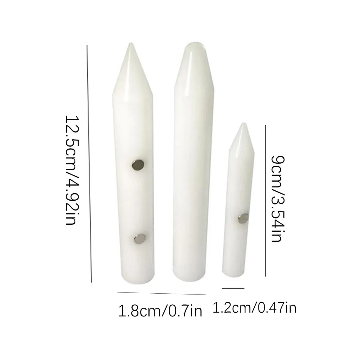 Reparación de abolladuras automáticas, lápiz para reparación de abolladuras, herramientas para reparación de abolladuras, 3 lápices blancos de nailon para reparación de abolladuras de coche
